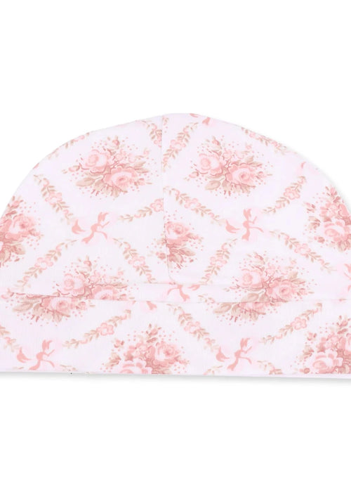 Rose Bow Lattice Baby Beanie Hat
