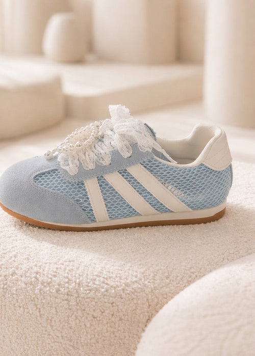 Blue Embroidery Sneakers