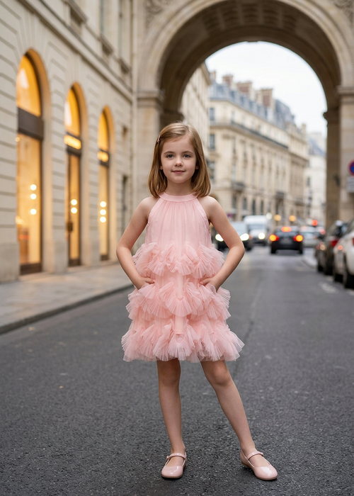 Tulle Dress Off-Pink