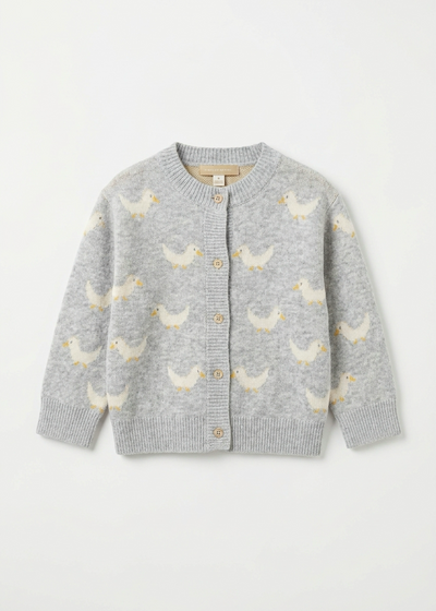 Ducks light grey knit cardigan