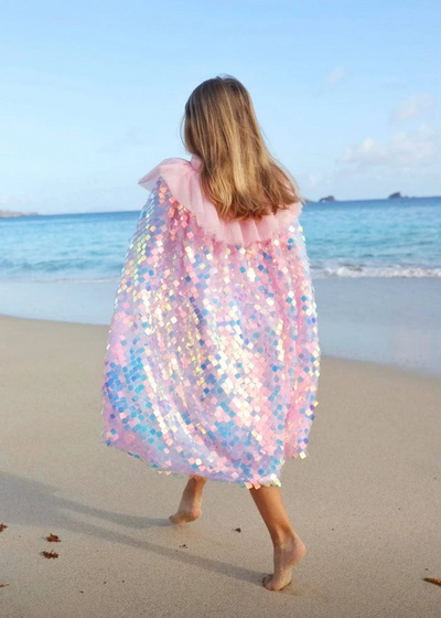 Pink Mermaid Shimmer Cape