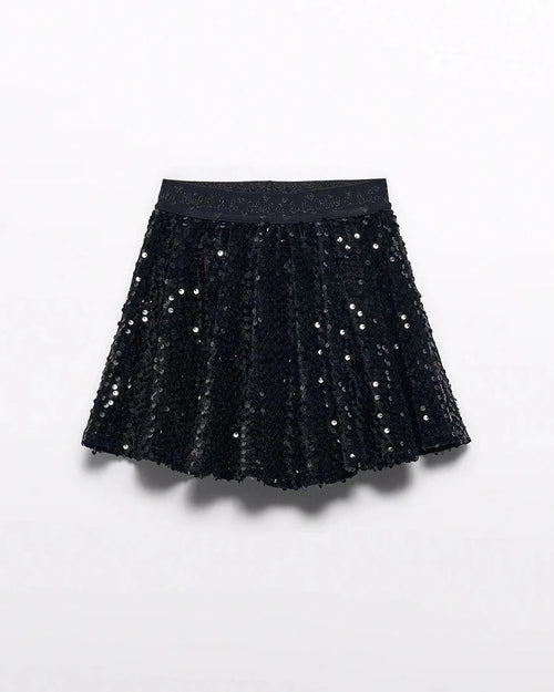 Girls Velvet Sequin Skirt