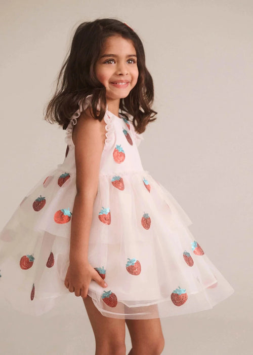 Sequin Strawberry Tulle Dress