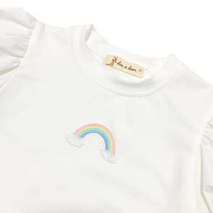 Rainbow Puff Sleeve Tee shirt