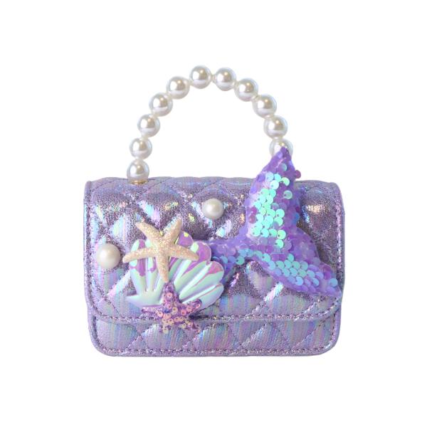 Mermaid Shiny Quilted Purse For Girls