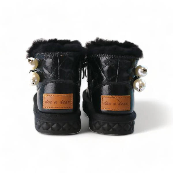Minnie Pearl Charm Quilted Black Boots