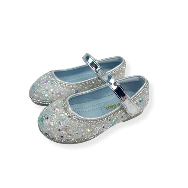 Clear Stone Flat Shoes