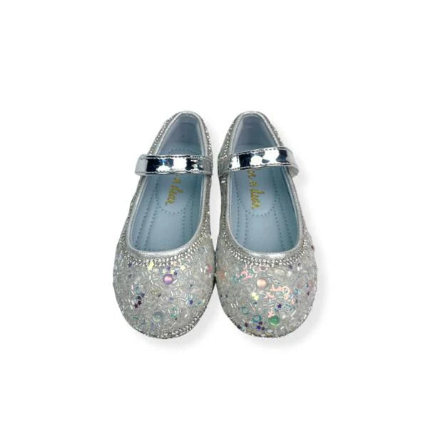 Clear Stone Flat Shoes