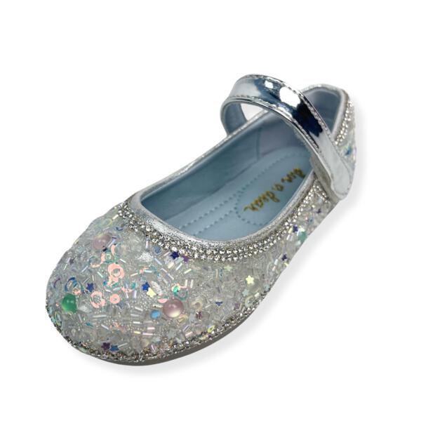 Clear Stone Flat Shoes