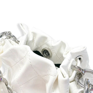 Pearl Handle Quilted Bucket Bag