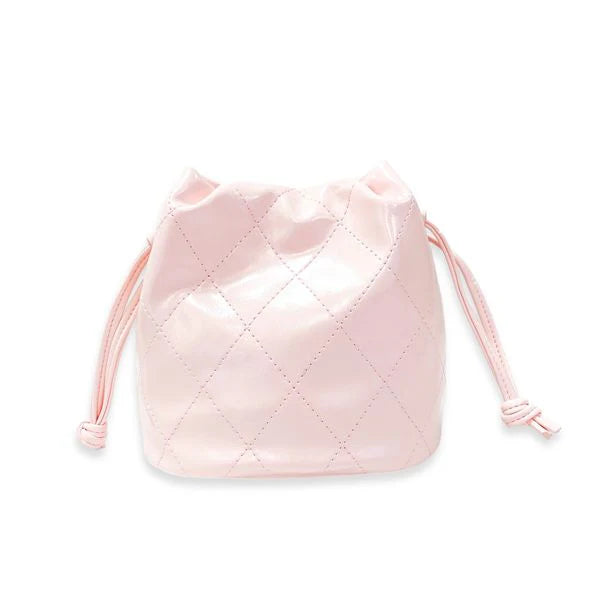 Pearl Handle Quilted Bucket Bag