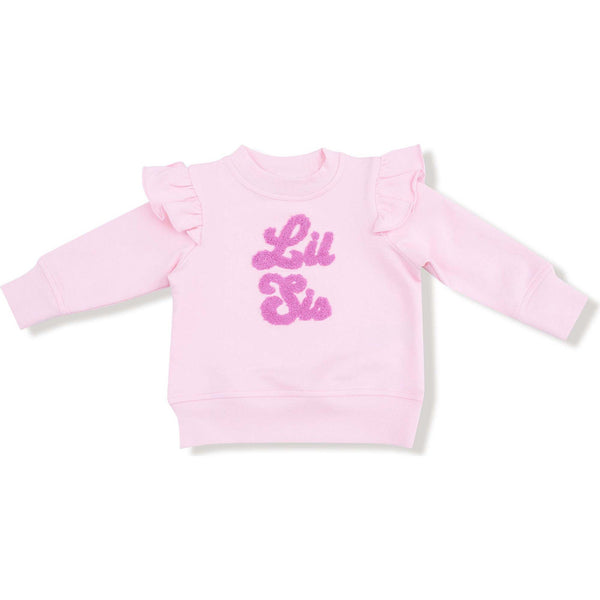 Ruffle Sweatshirt Lil Sis Sibiling