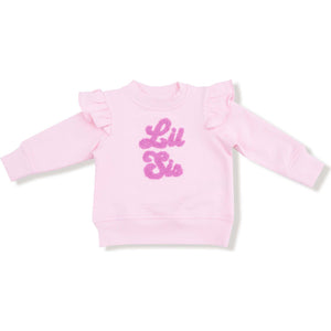 Ruffle Sweatshirt Lil Sis Sibiling