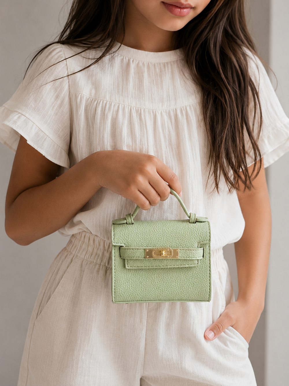 Structured Trapezoidal Handbag