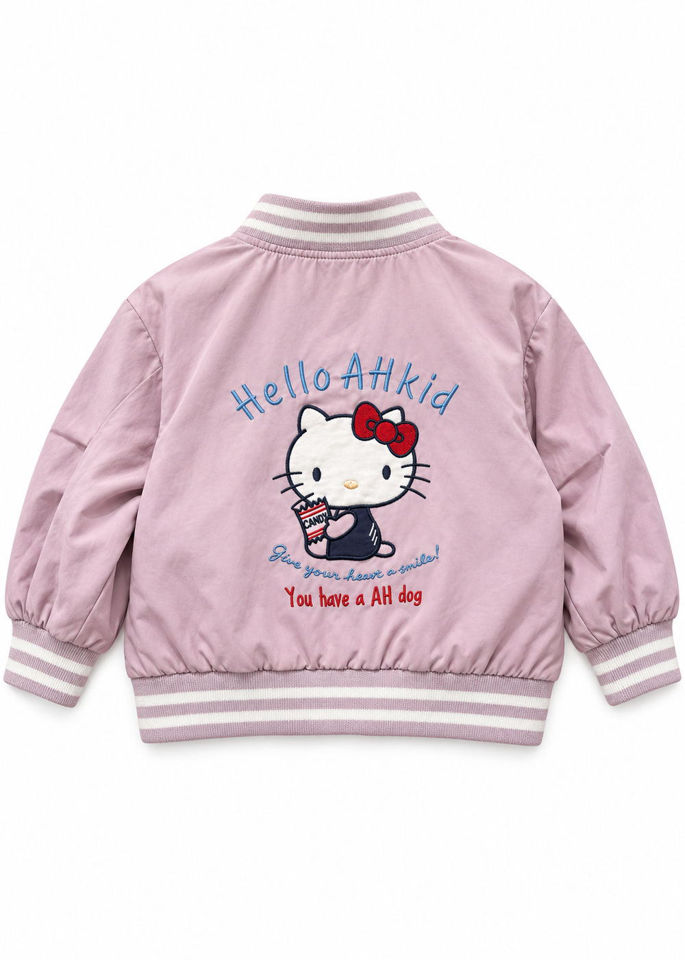 Zip Up Kitty Purple Jacket