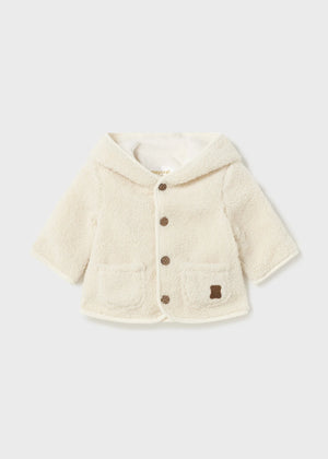 Newborn baby coat faux wool