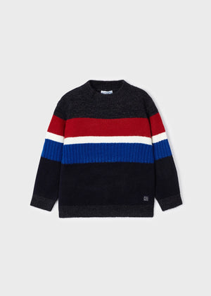 Knit sweater color block boy