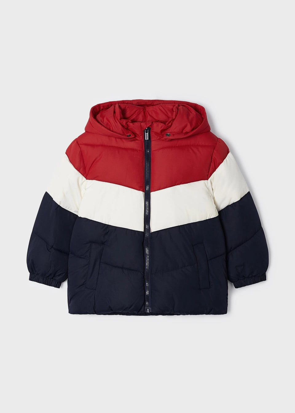 Padded jacket color block boy