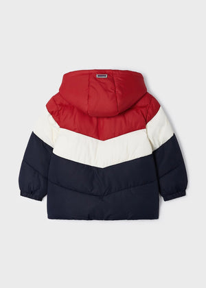 Padded jacket color block boy