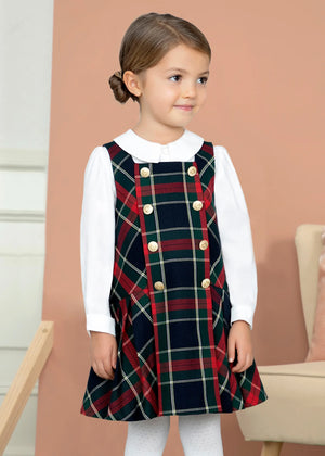 Tartan Pinafore Girl