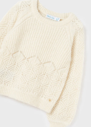 Openwork Knit Sweater Girl