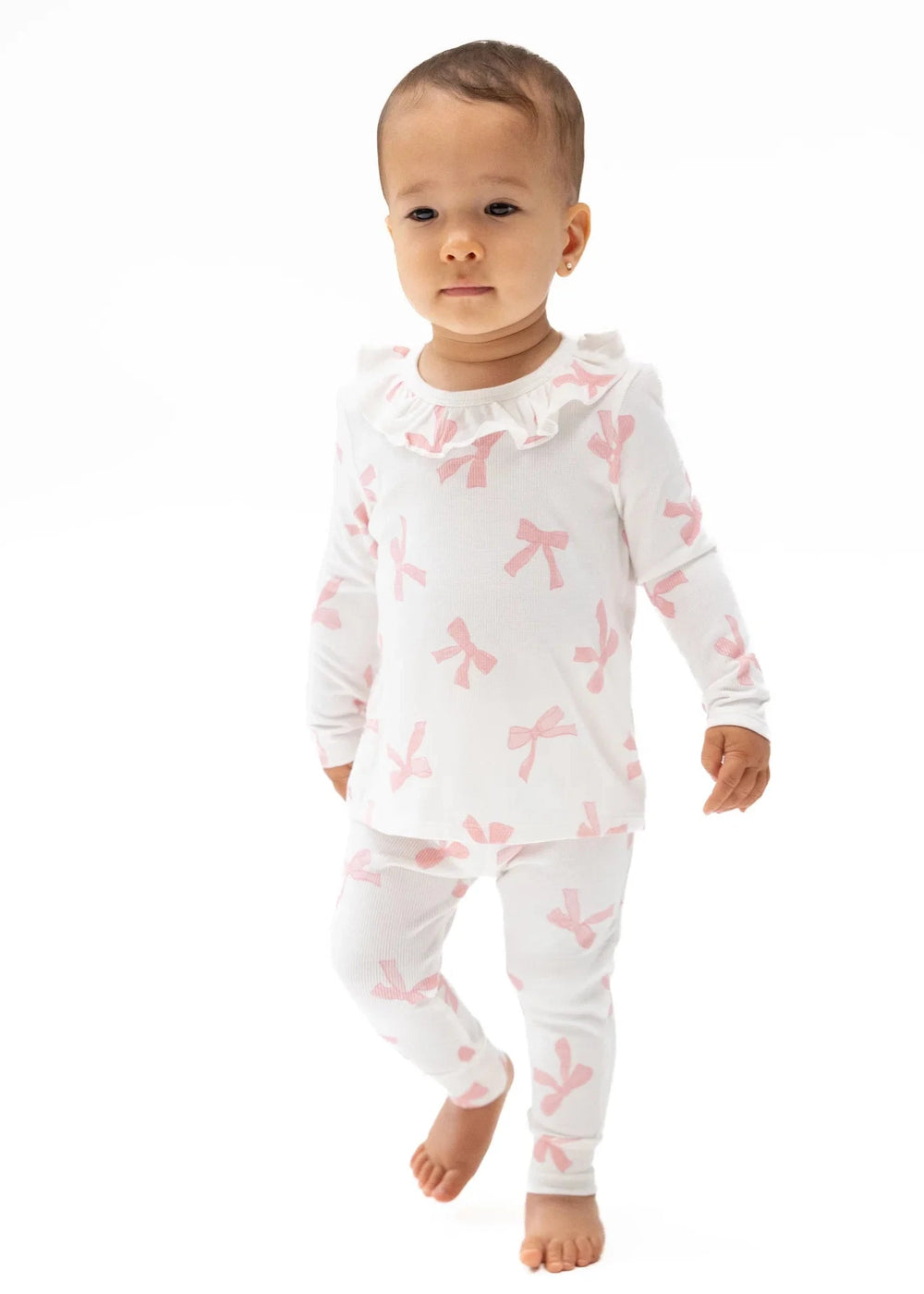 Pretty Bows Long Sleeve Ruffle Top & Pant
