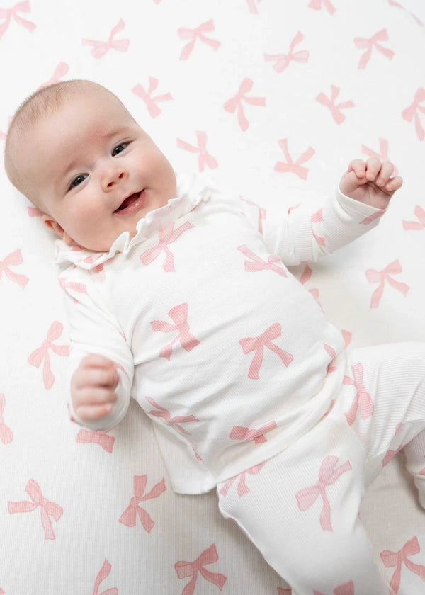 Pretty Bows Long Sleeve Ruffle Top & Pant