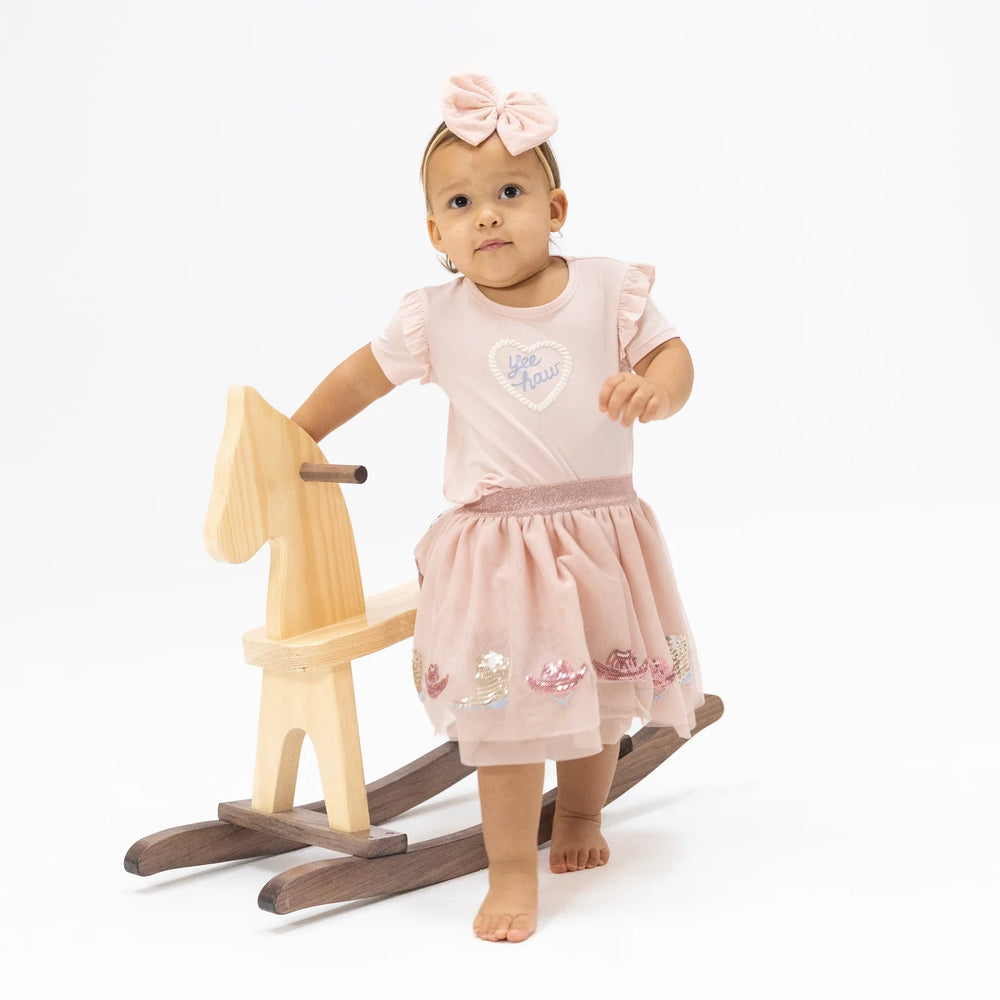 Yee Haw Cowgirl Ruffle Tee