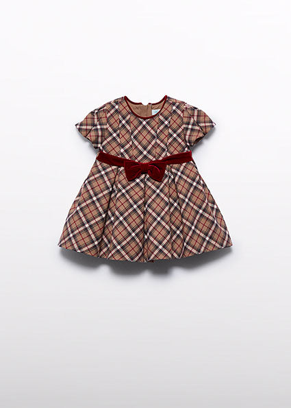 brown plaid baby dress Gubotare Baby Christmas Dress Plaid Baby Girls 1st Birthday Outfit Colorful Polka Dots Princess Tutu Dress Cake Smash Clothes Size 12 18 Months(Brown,