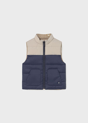 Baby Reversible Vest - Navy