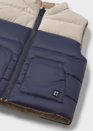 Baby Reversible Vest - Navy