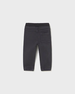Dark gray pants on a white background