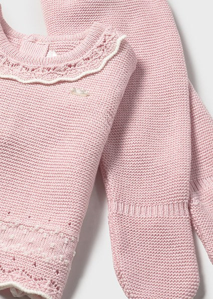 Newborn Girl 3-Piece Knit Set