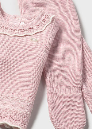Newborn Girl 3-Piece Knit Set
