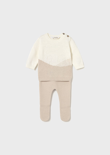 Newborn Knit Pants and Sweatshirt Set