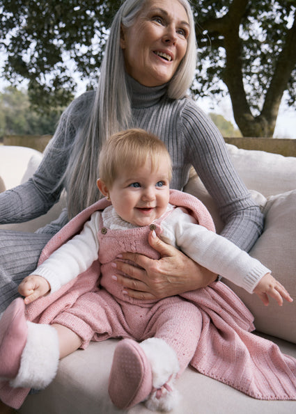 Newborn Girl Dungaree and Sweater Set