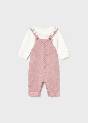 Newborn Girl Dungaree and Sweater Set