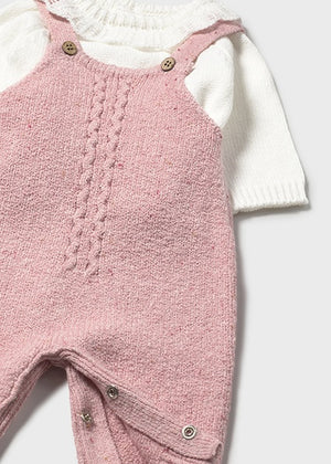 Newborn Girl Dungaree and Sweater Set