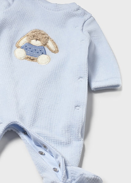 Newborn Boy Velour One Piece