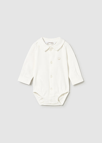 Newborn Boy Collared Shirt Bodysuit