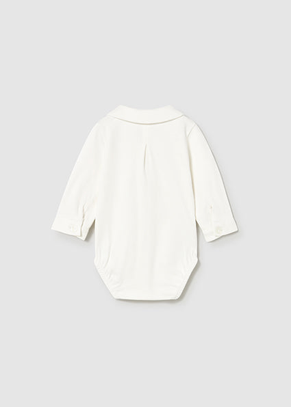 Newborn Boy Collared Shirt Bodysuit