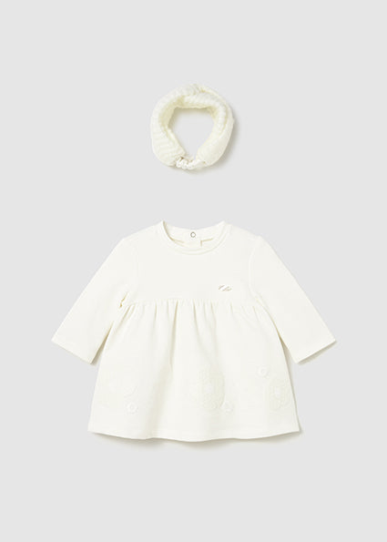 Baby Fleece Dress with Headband