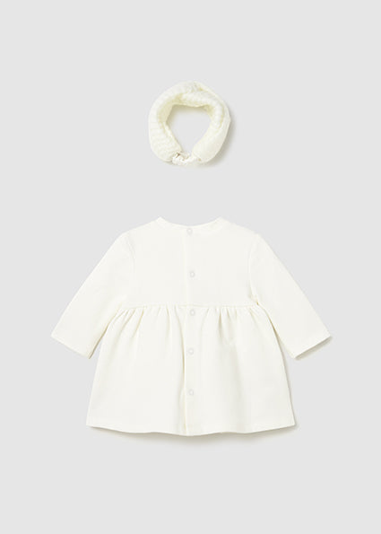 Baby Fleece Dress with Headband