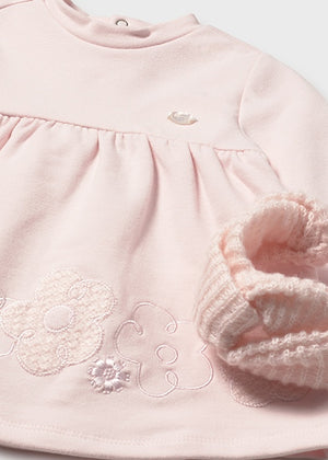 Baby Fleece Dress with Headband