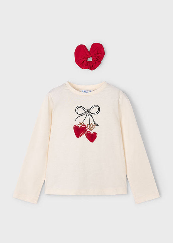 Girl T-Shirt with Matching Scrunchie