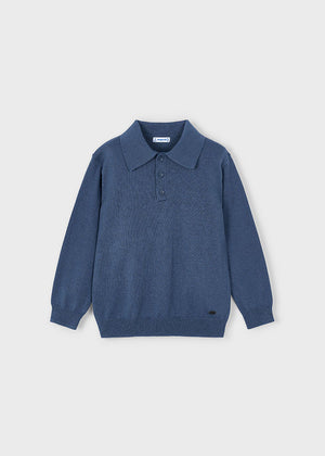 Boy Knit Steel Polo Shirt