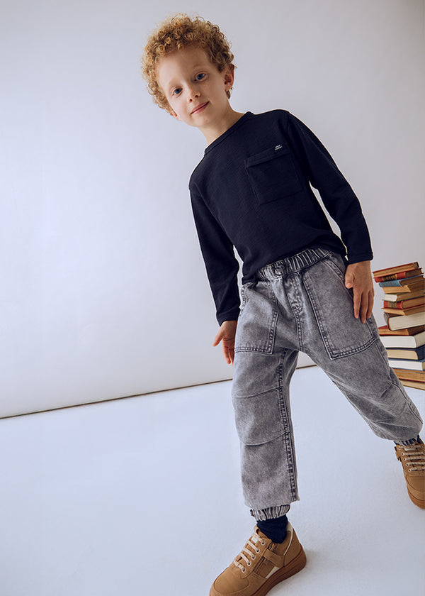 Boy Denim Acid Grey Joggers