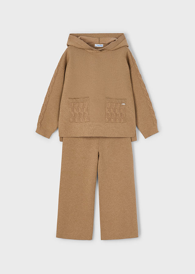 Girl Knit Pants and Hoodie Set