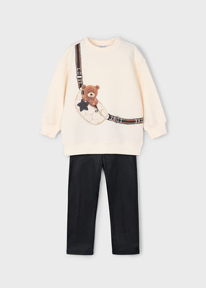 Girl Printed Sweatshirt and Leggings Set