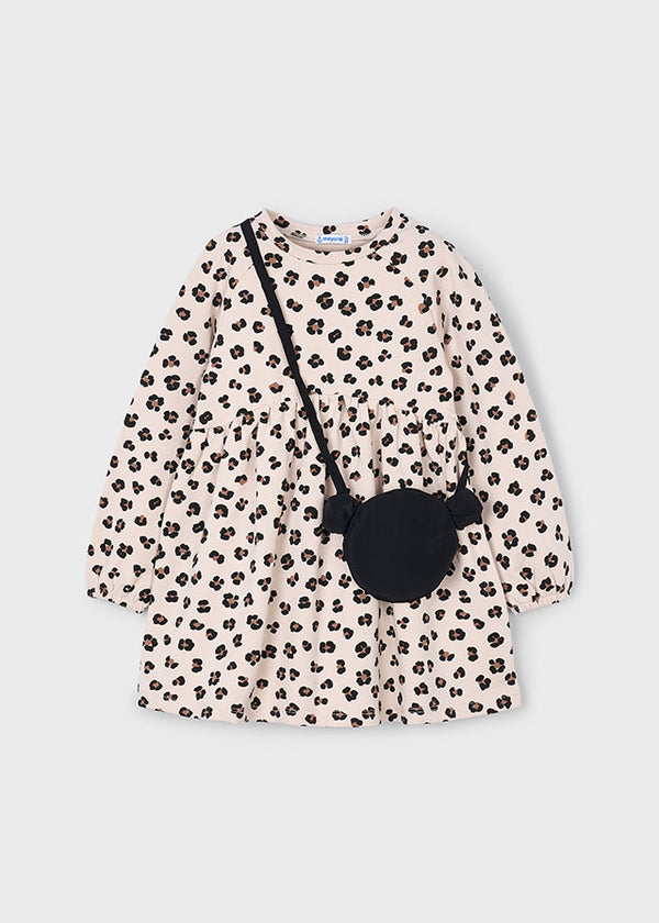 Girl Fleece Dress with Purse